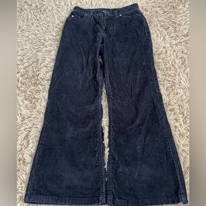 Blue corduroy bell bottom Lands end pants size 6P